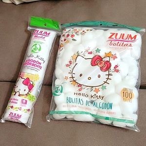 HELLO KITTY cotton balls & pads NIP